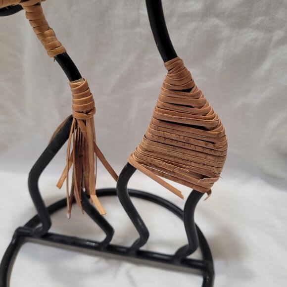 Laurids Lonborg Wrought Iron Rattan Candle Holder Tribal Woman With Girl Read - Picture 6 of 11